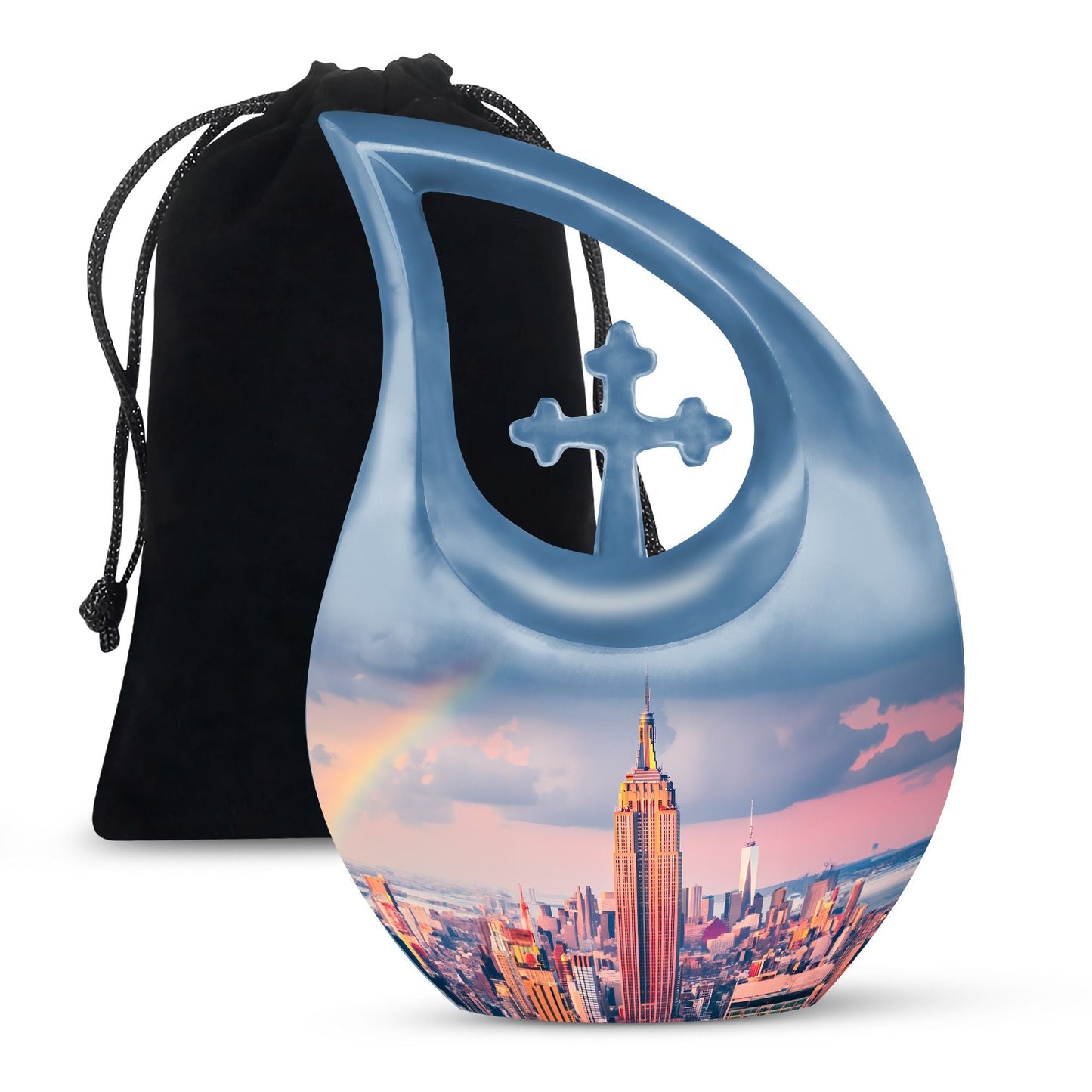 Personalized Religious Cremation Urn for Human Ashes - 10-inch, 200 cu in - Yatskia