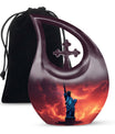 State Urn - Unique Memorial Urn With Cross Drop Design