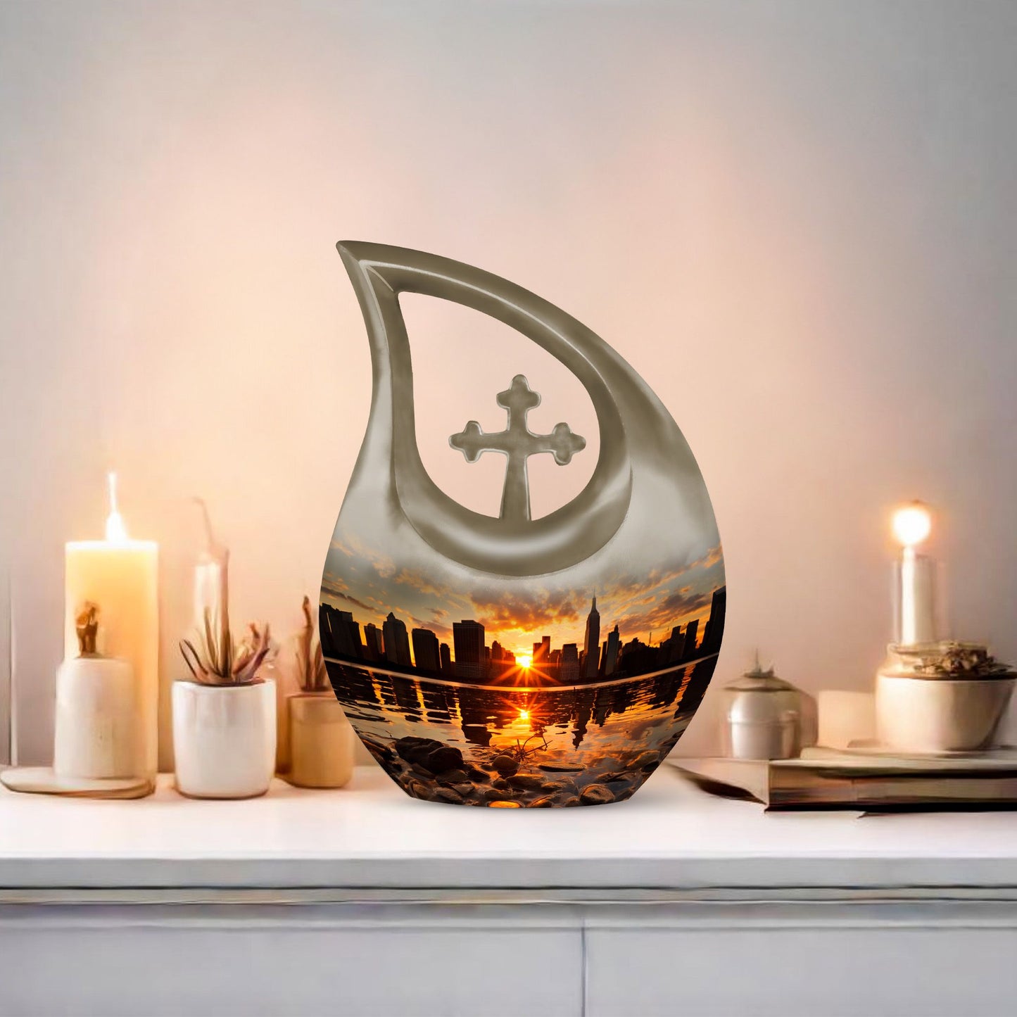 10-inch Statue Of Liberty Cross Drop urn 