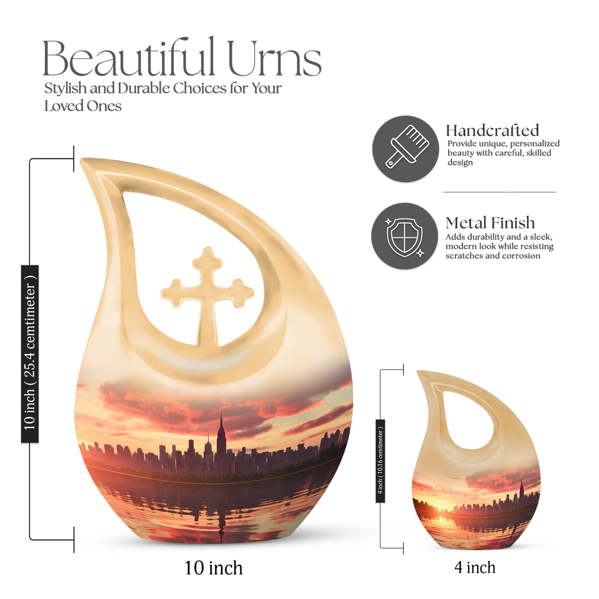 10 Inch Statue of Liberty Large Urn 