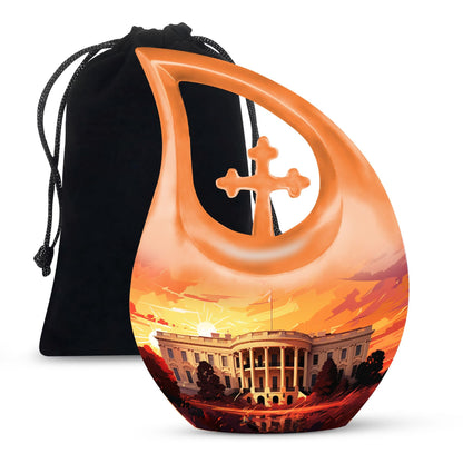 Personalized Religious Cremation Urn for Human Ashes - 10-inch, 3 cu in - Yatskia