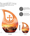 New York City Skyline Teardrop Cremation Urn for Human Ashes
