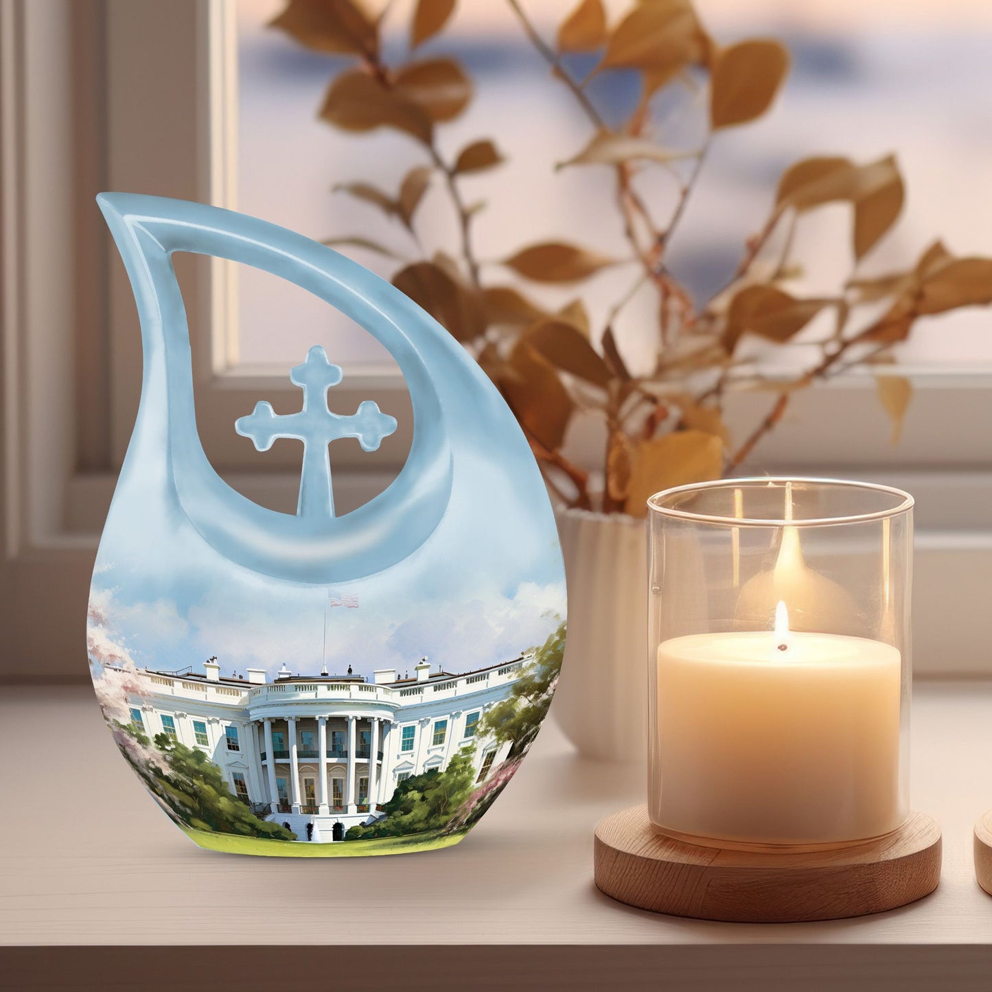 10 Inch White House Urn