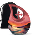 10-Inch River-themed Cross Drop memorial urn