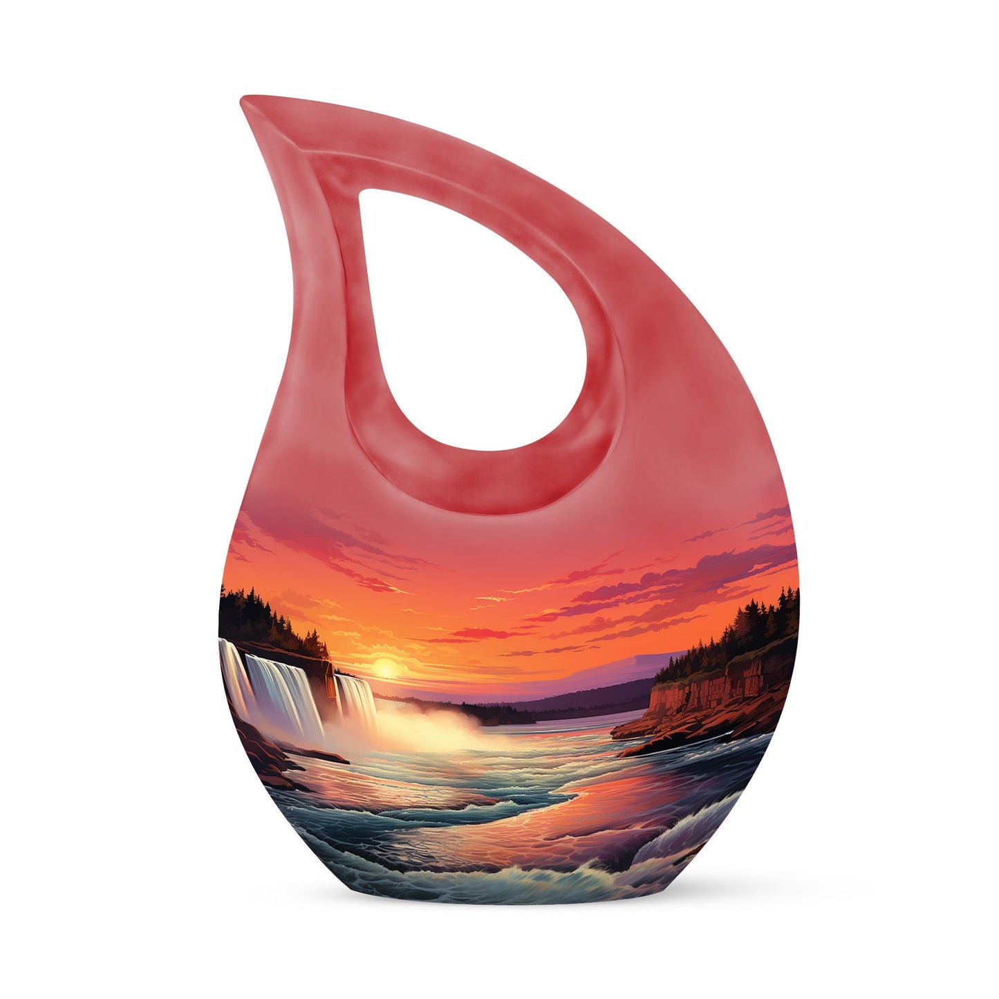 10-Inch River-themed Cross Drop memorial urn
