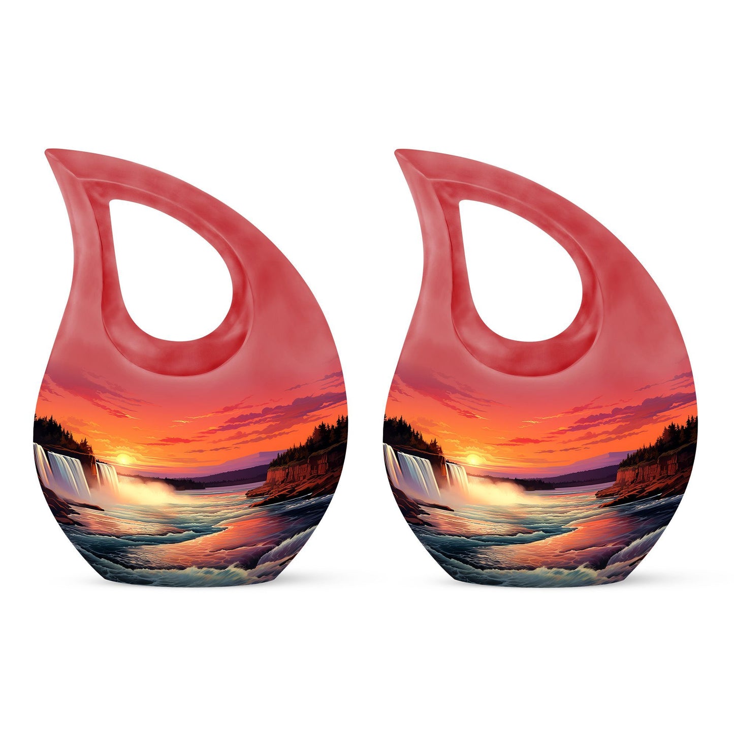10-Inch River-themed Cross Drop memorial urn