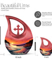 10-Inch River-themed Cross Drop memorial urn
