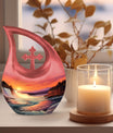 10-Inch River-themed Cross Drop memorial urn