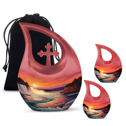 10-Inch River-themed Cross Drop memorial urn