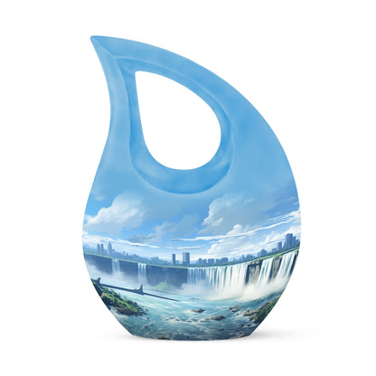 10-inch River-themed Cross Drop Large Urn 