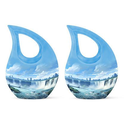 10-inch River-themed Cross Drop Large Urn 