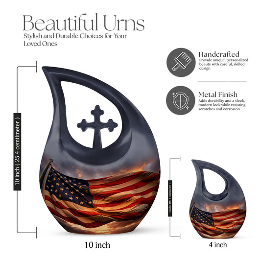 10 inch Statue Of Liberty aluminum urn 