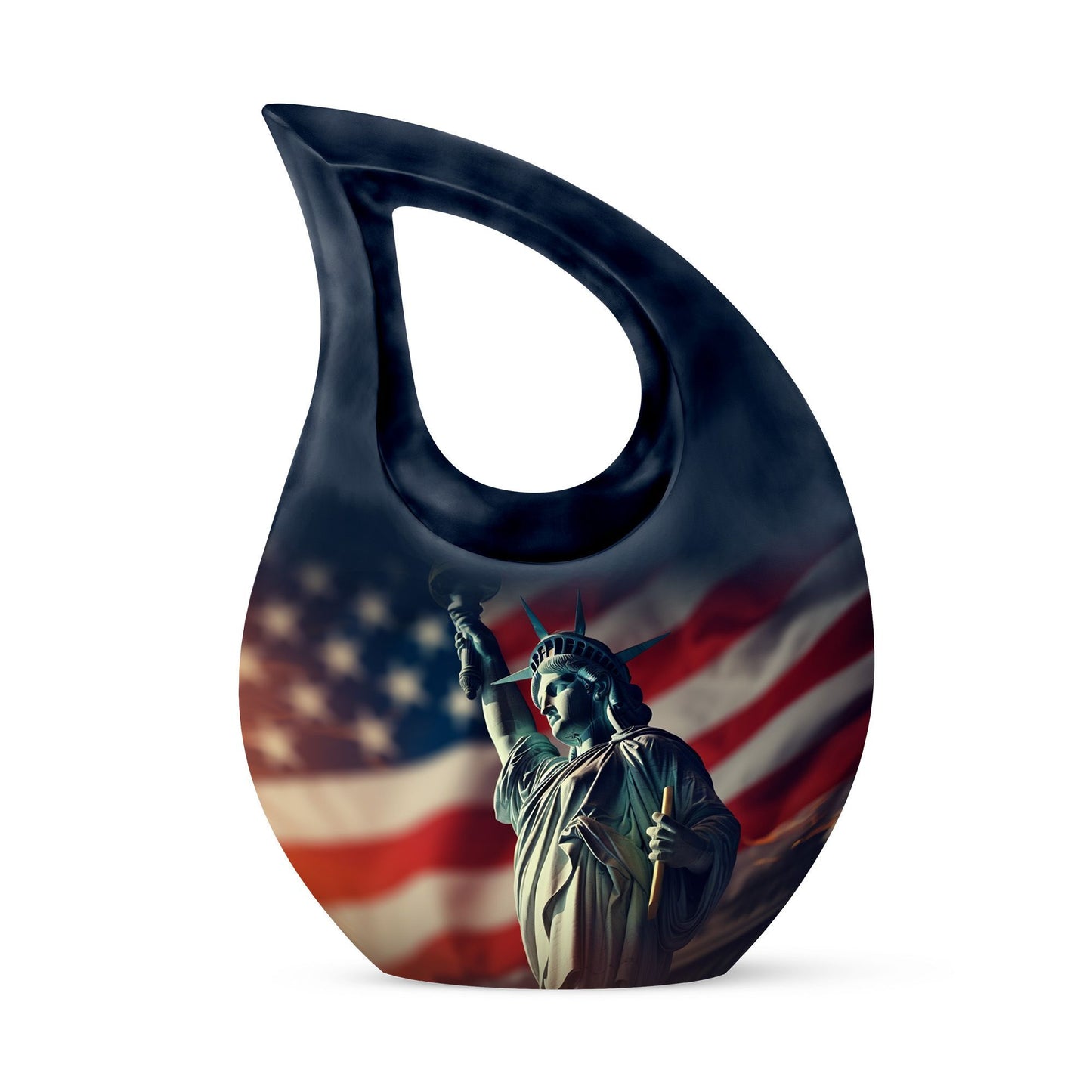10-inch Statue Of Liberty Cross Drop Design Companion Urn