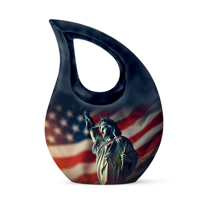 10-inch Statue Of Liberty Cross Drop Design Companion Urn