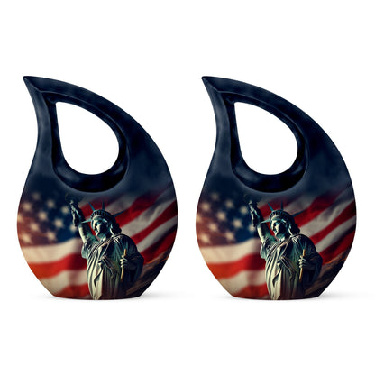 10-inch Statue Of Liberty Cross Drop Design Companion Urn