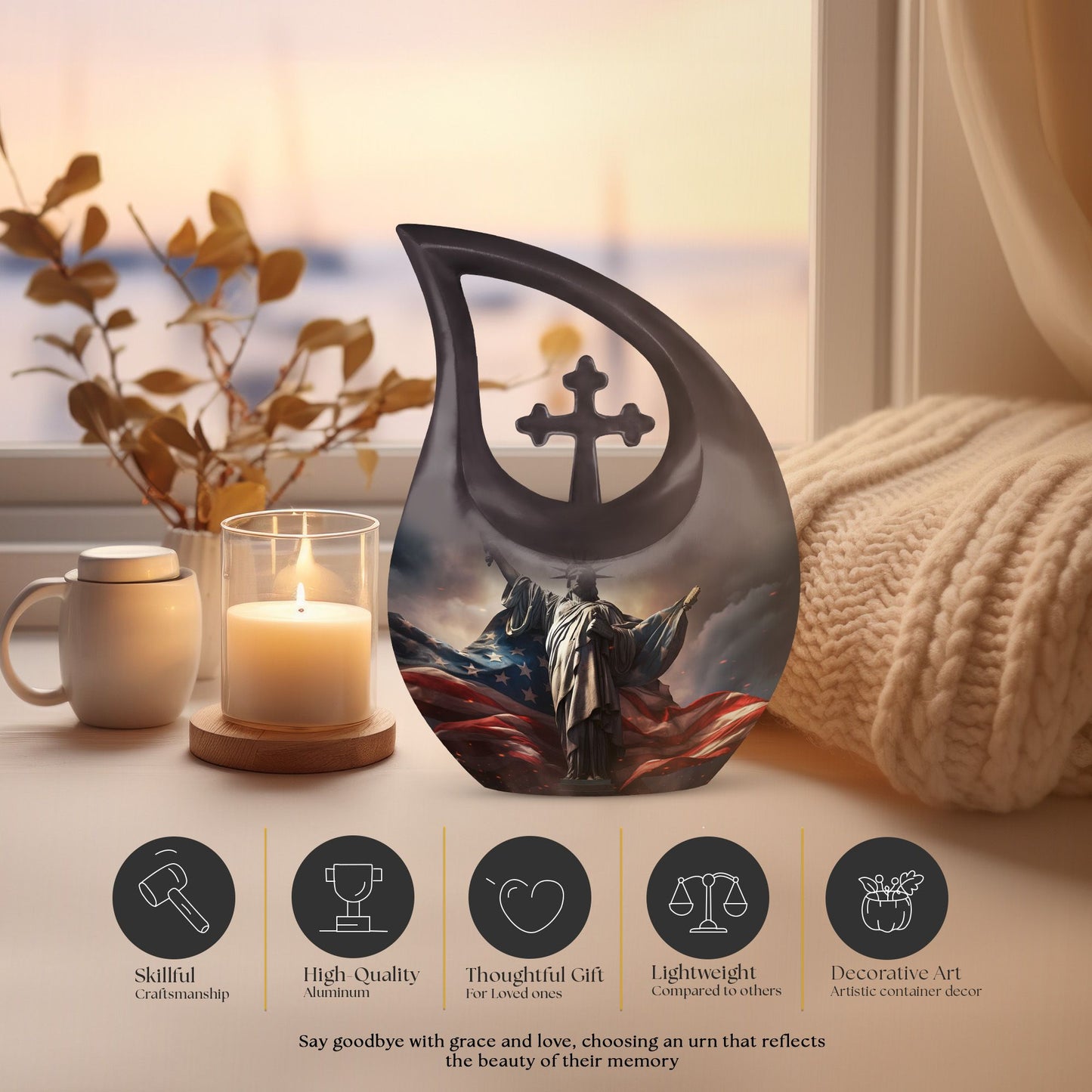10-inch Statue Of Liberty Burial Urn