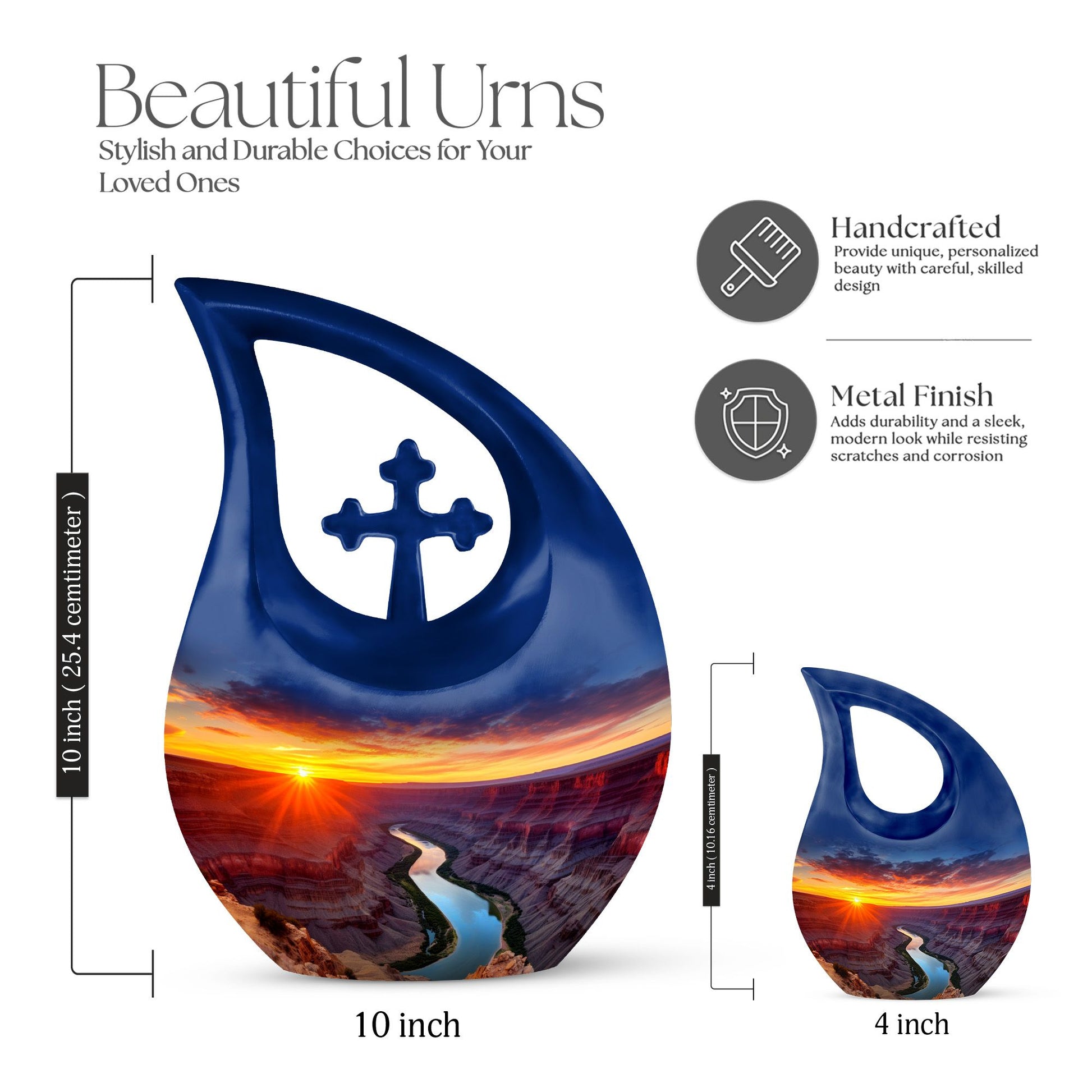 10-inch Statue of Liberty inspired urn