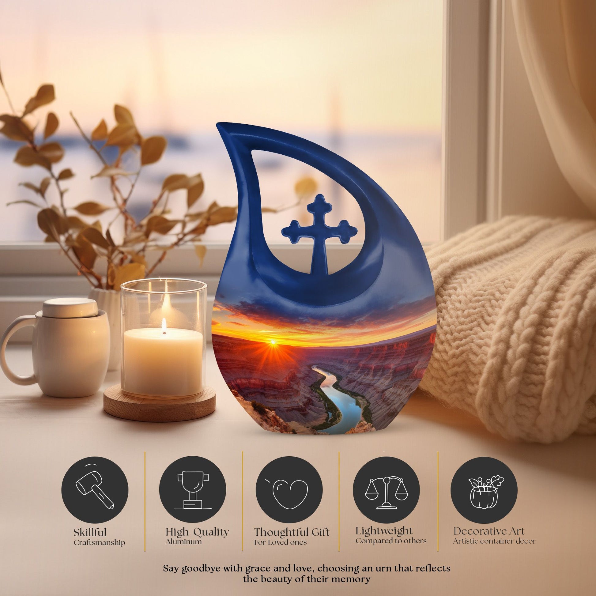 10-inch Statue of Liberty inspired urn