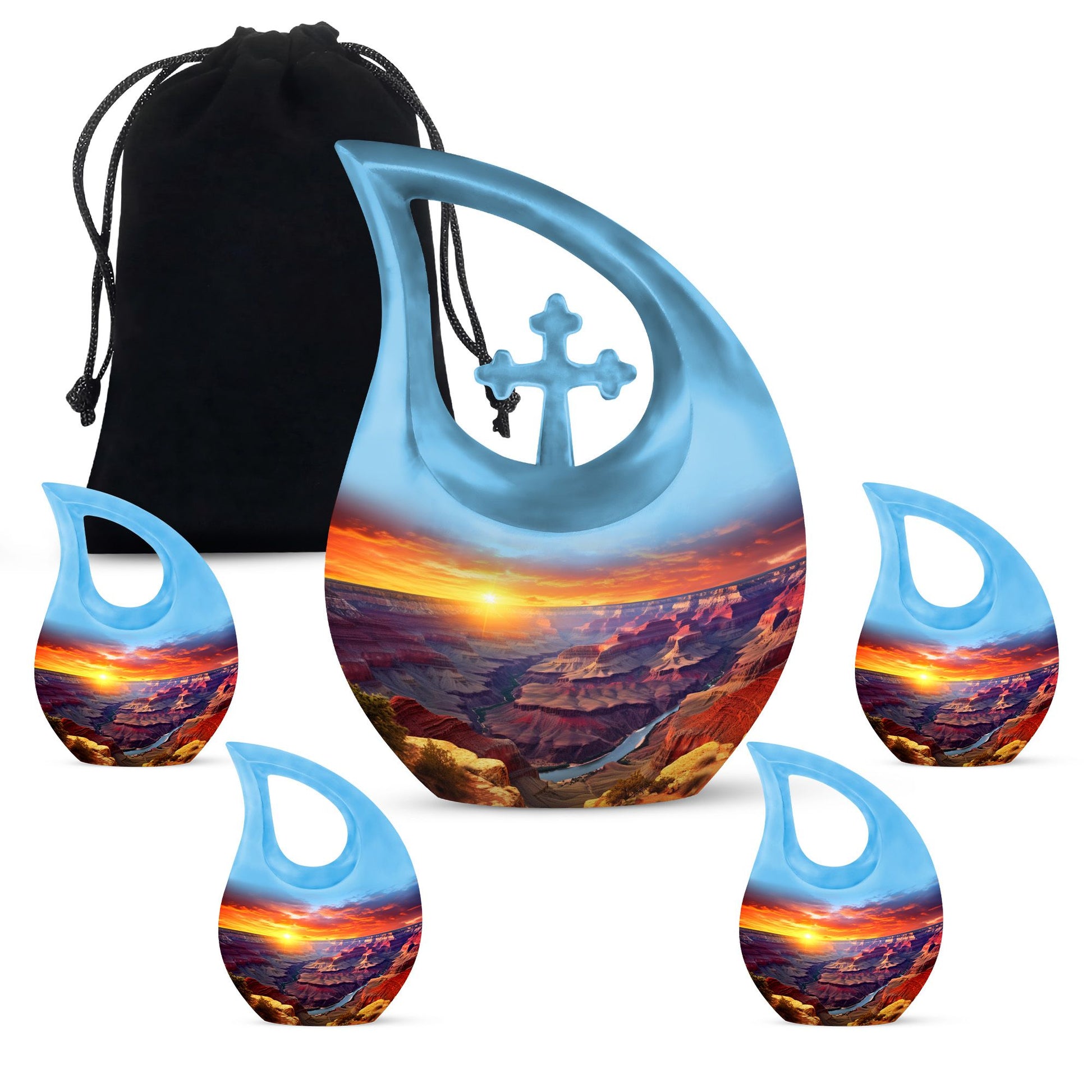 10 inch aluminium Statue of Liberty urn 