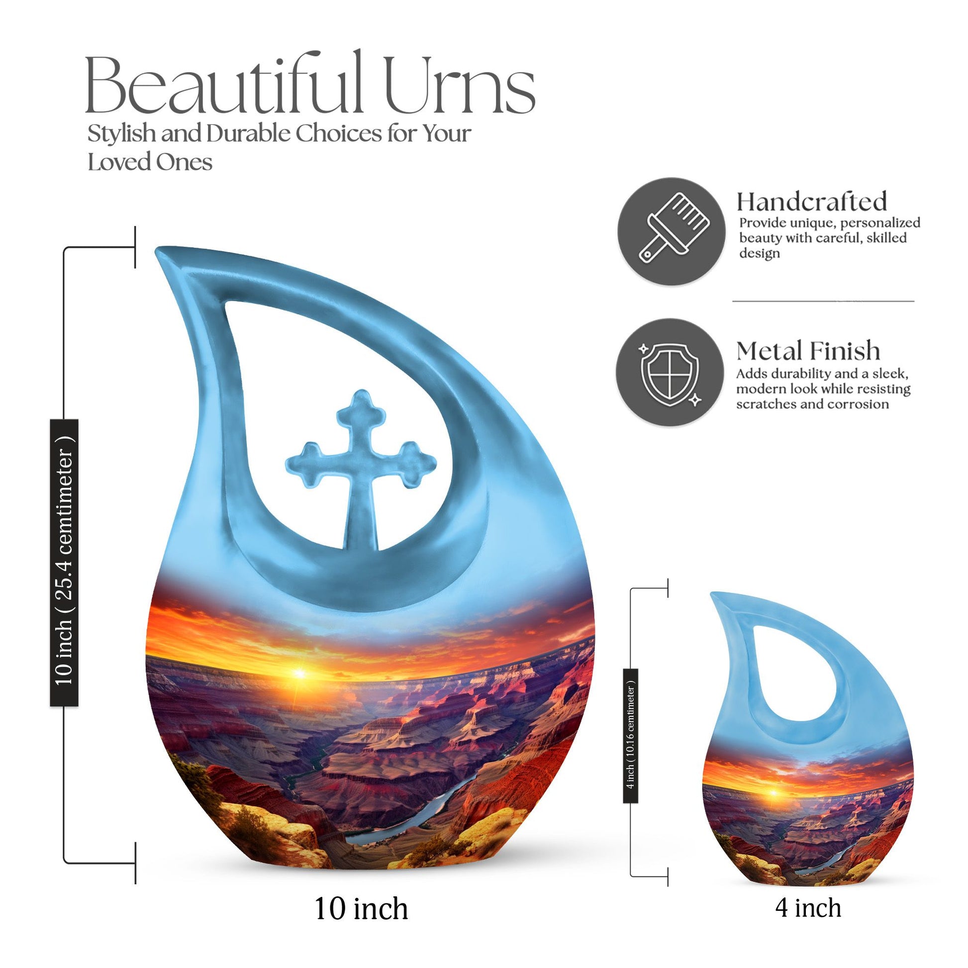 10 inch aluminium Statue of Liberty urn 