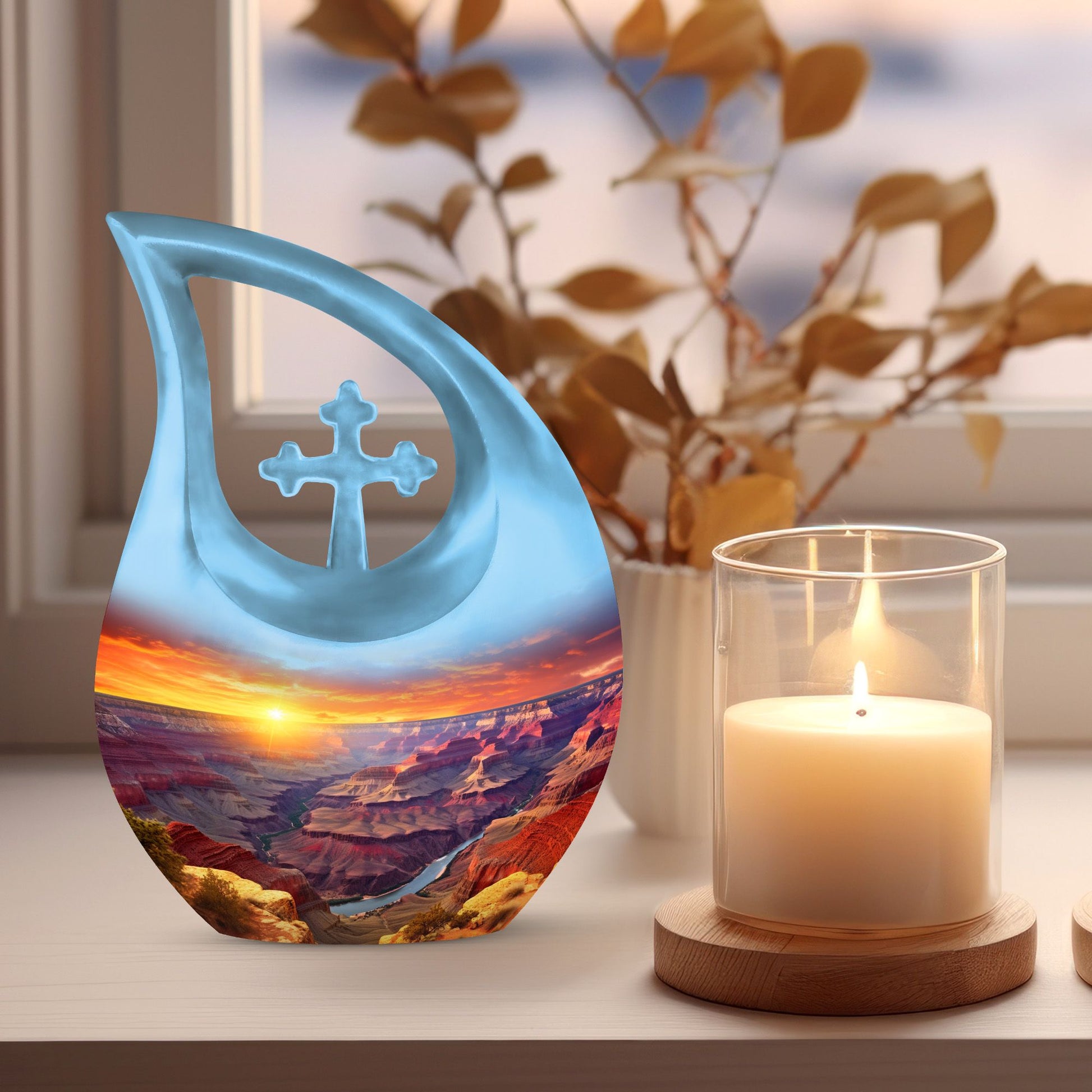 10 inch aluminium Statue of Liberty urn 