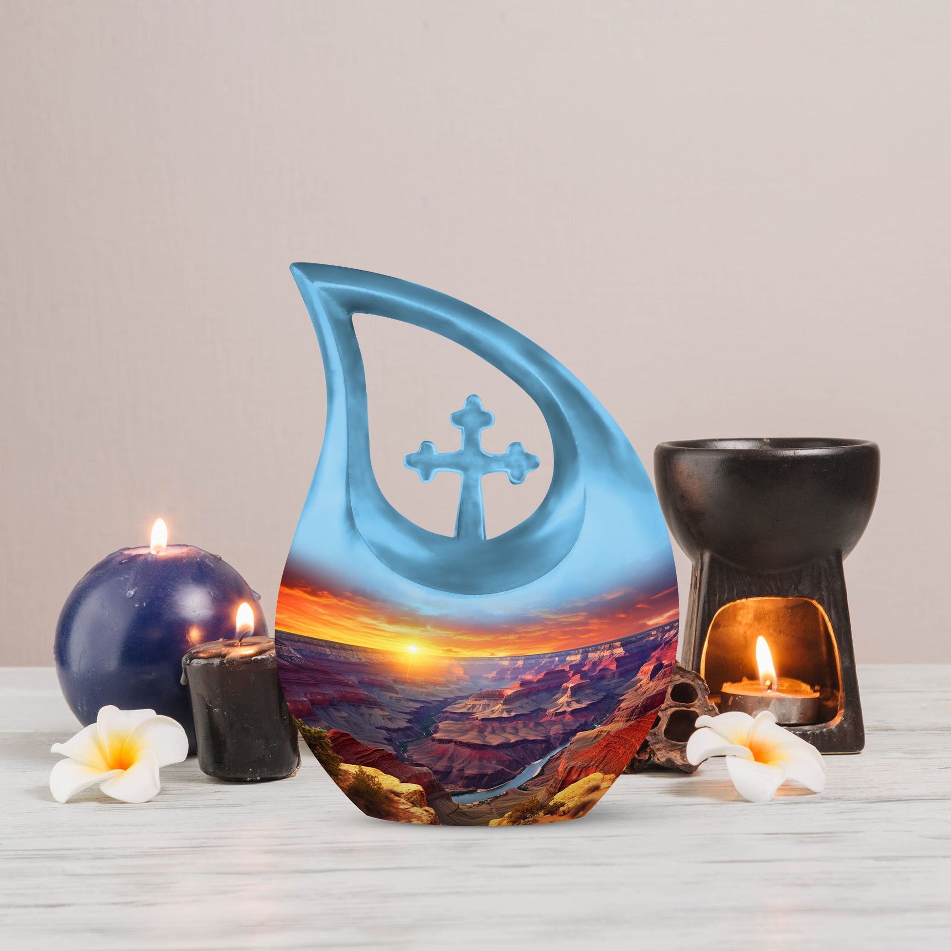 10 inch aluminium Statue of Liberty urn 