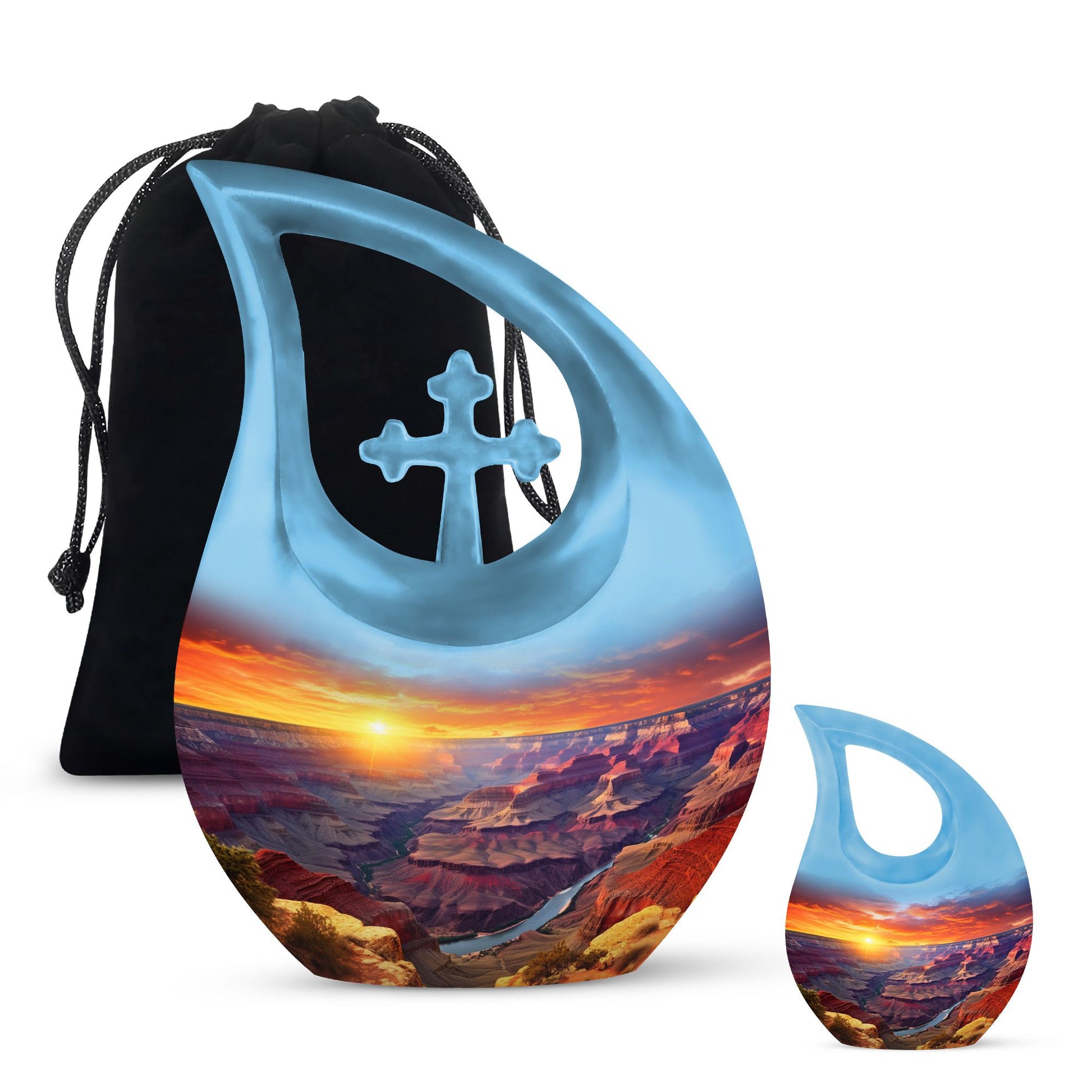 10 inch aluminium Statue of Liberty urn 