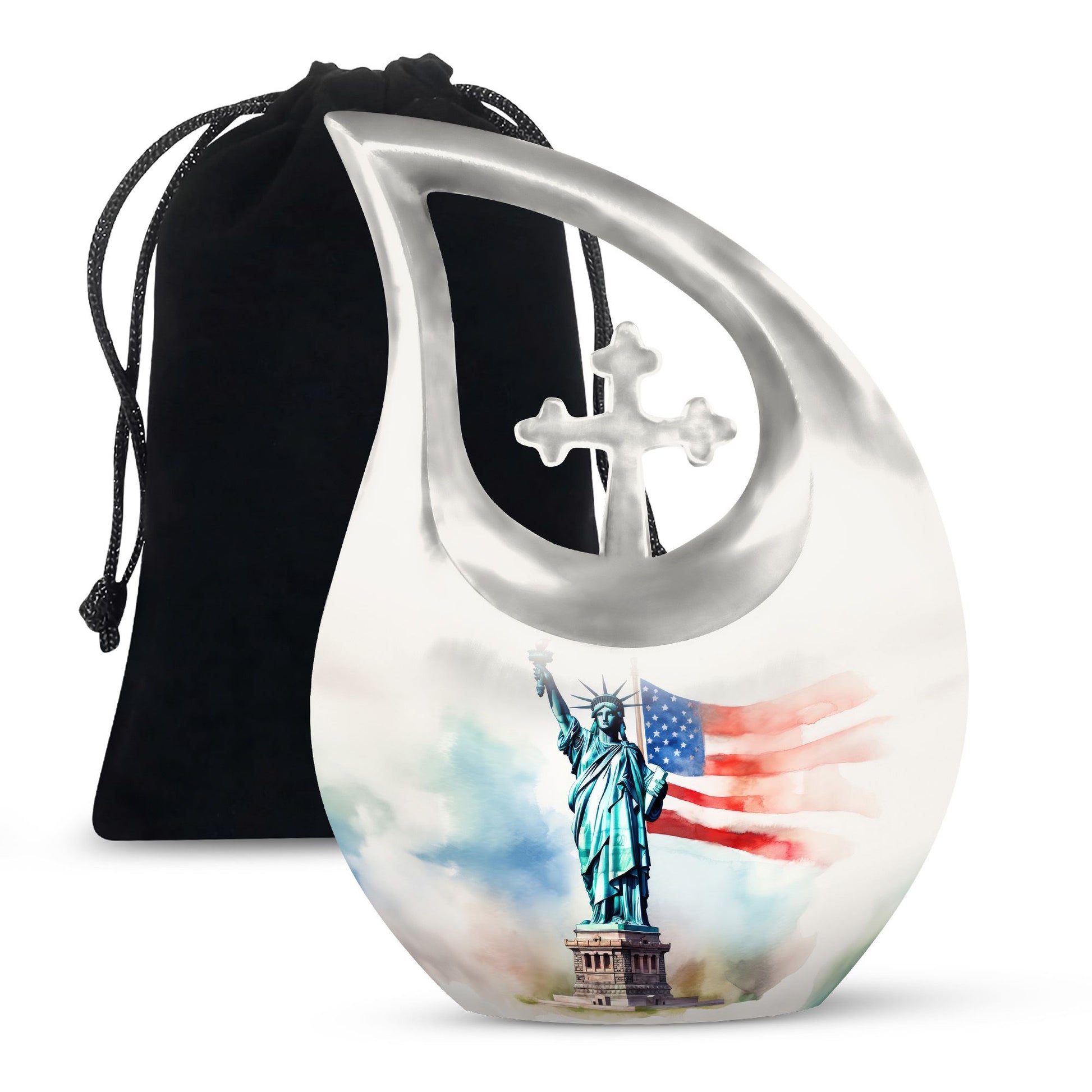 10 Inch Statue Of Liberty Urns 