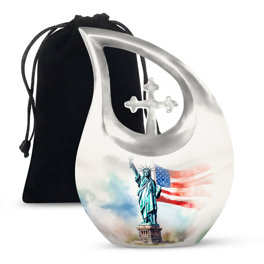 10 Inch Statue Of Liberty Urns 