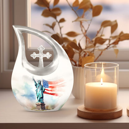 10 Inch Statue Of Liberty Urns 
