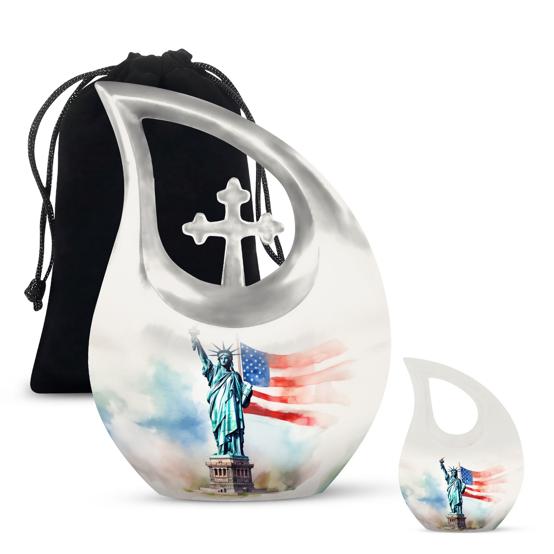 10 Inch Statue Of Liberty Urns 