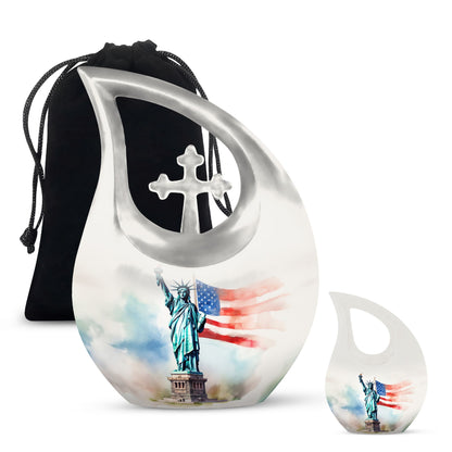 10 Inch Statue Of Liberty Urns 