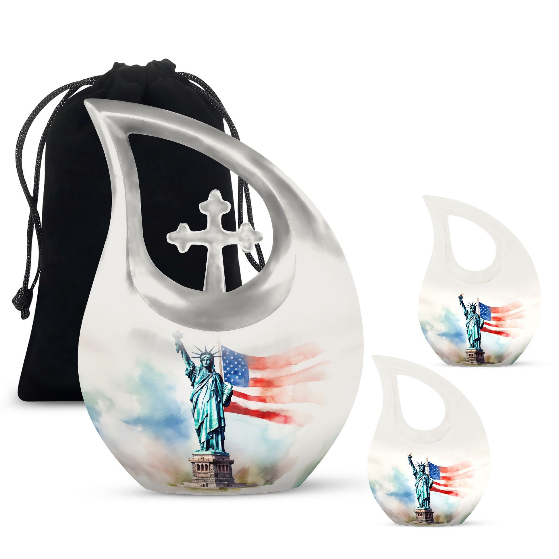 10 Inch Statue Of Liberty Urns 