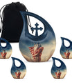 Liberty themed Cross Drop Double Urn