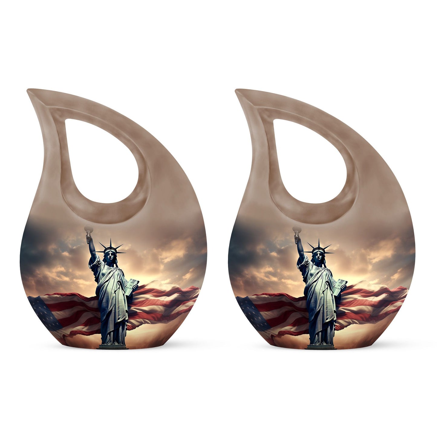 Statue Of Liberty themed large Aluminium memorial urn 