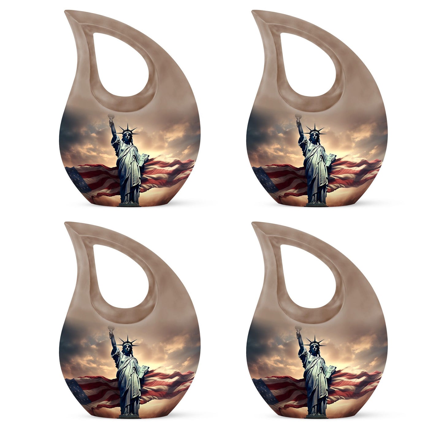 Statue Of Liberty themed large Aluminium memorial urn 