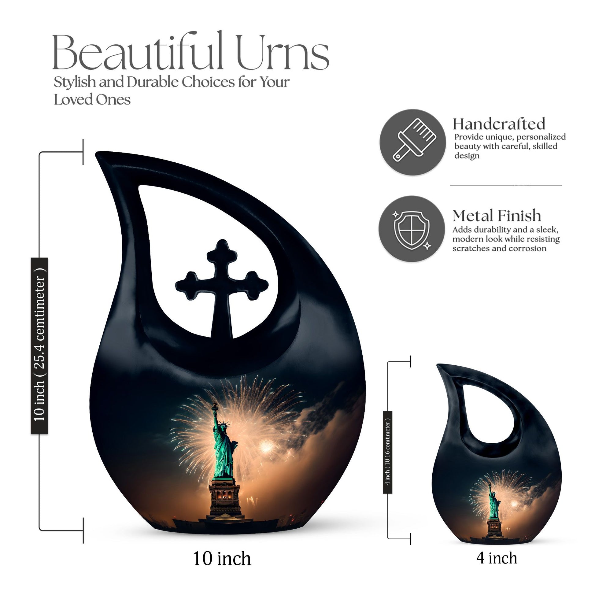 10-inch Statue of Liberty XL Urn,