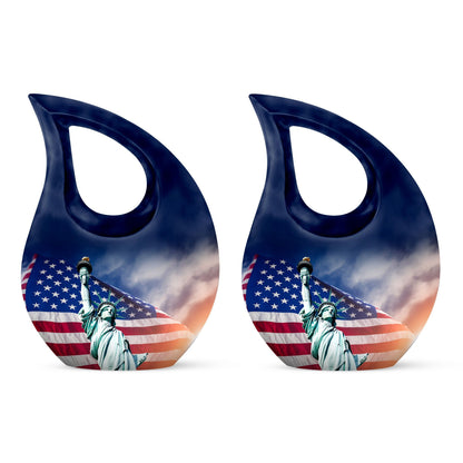 10-inch Statue of Liberty Double Urn