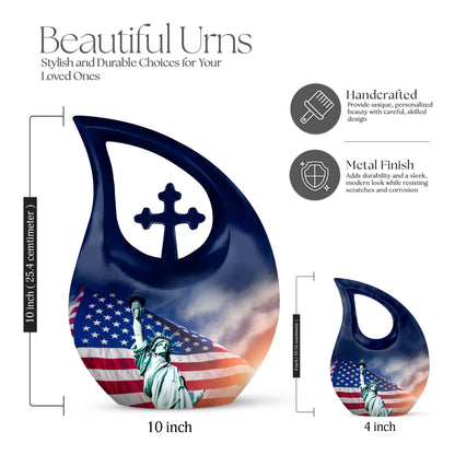 10-inch Statue of Liberty Double Urn