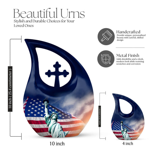 10-inch Statue of Liberty Double Urn
