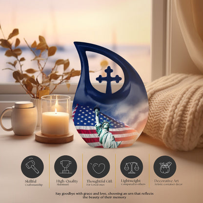 10-inch Statue of Liberty Double Urn