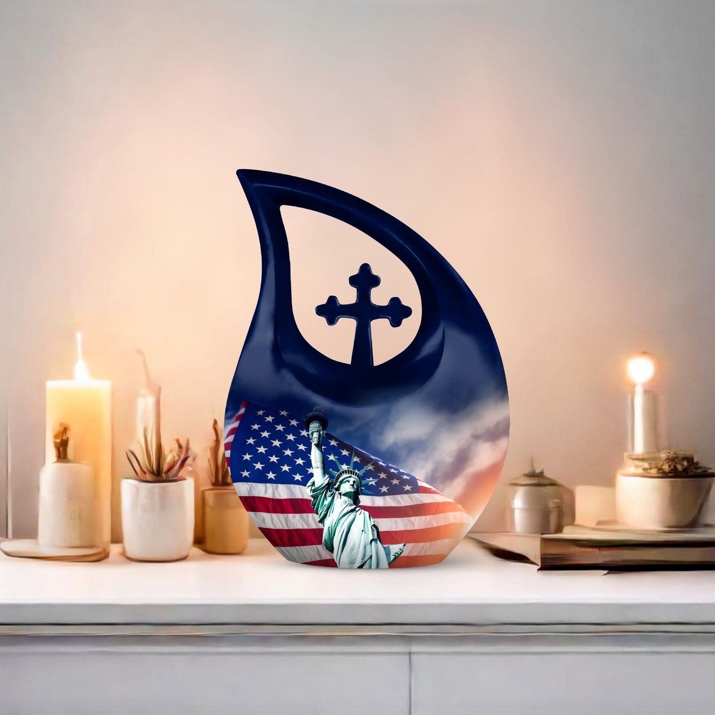 10-inch Statue of Liberty Double Urn