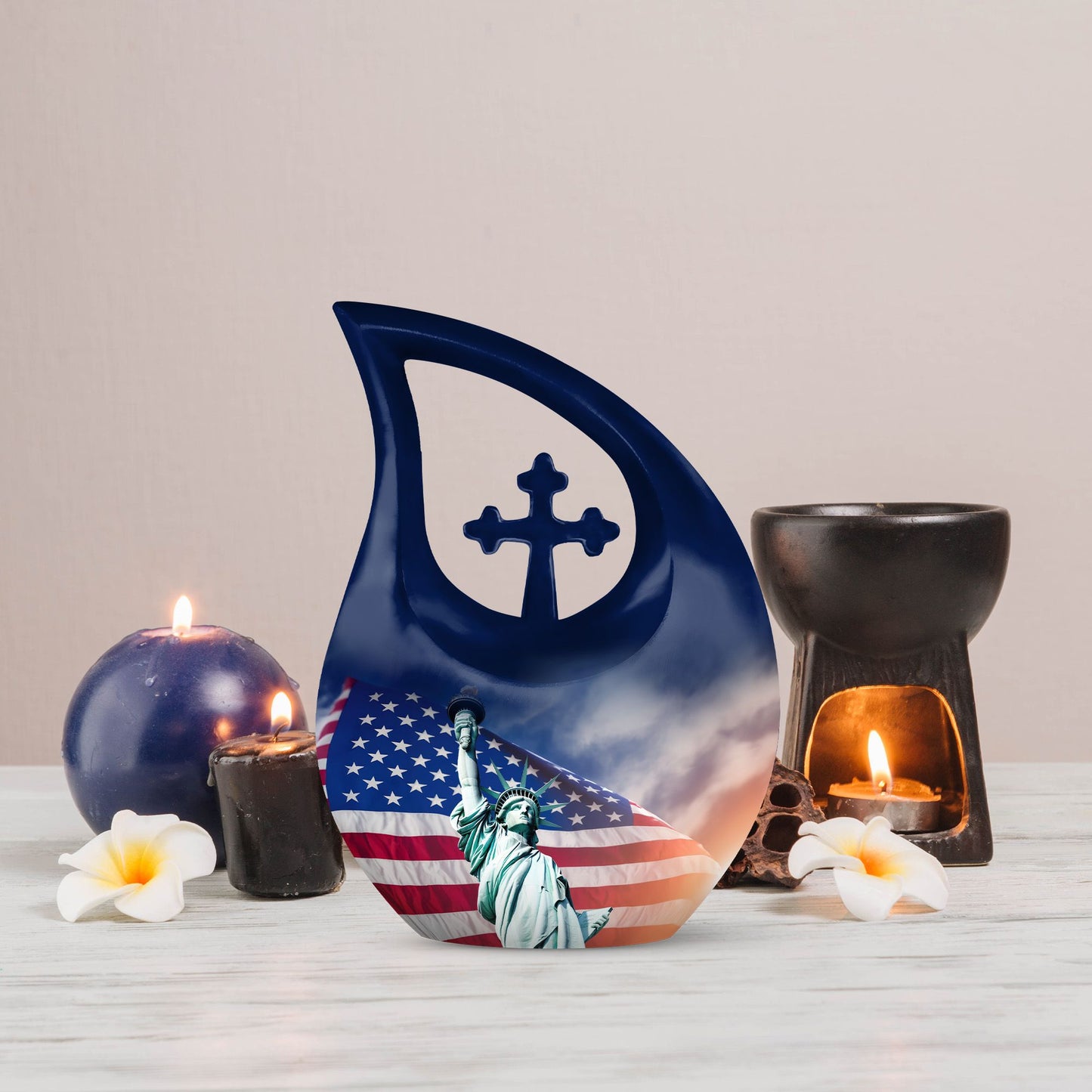 10-inch Statue of Liberty Double Urn