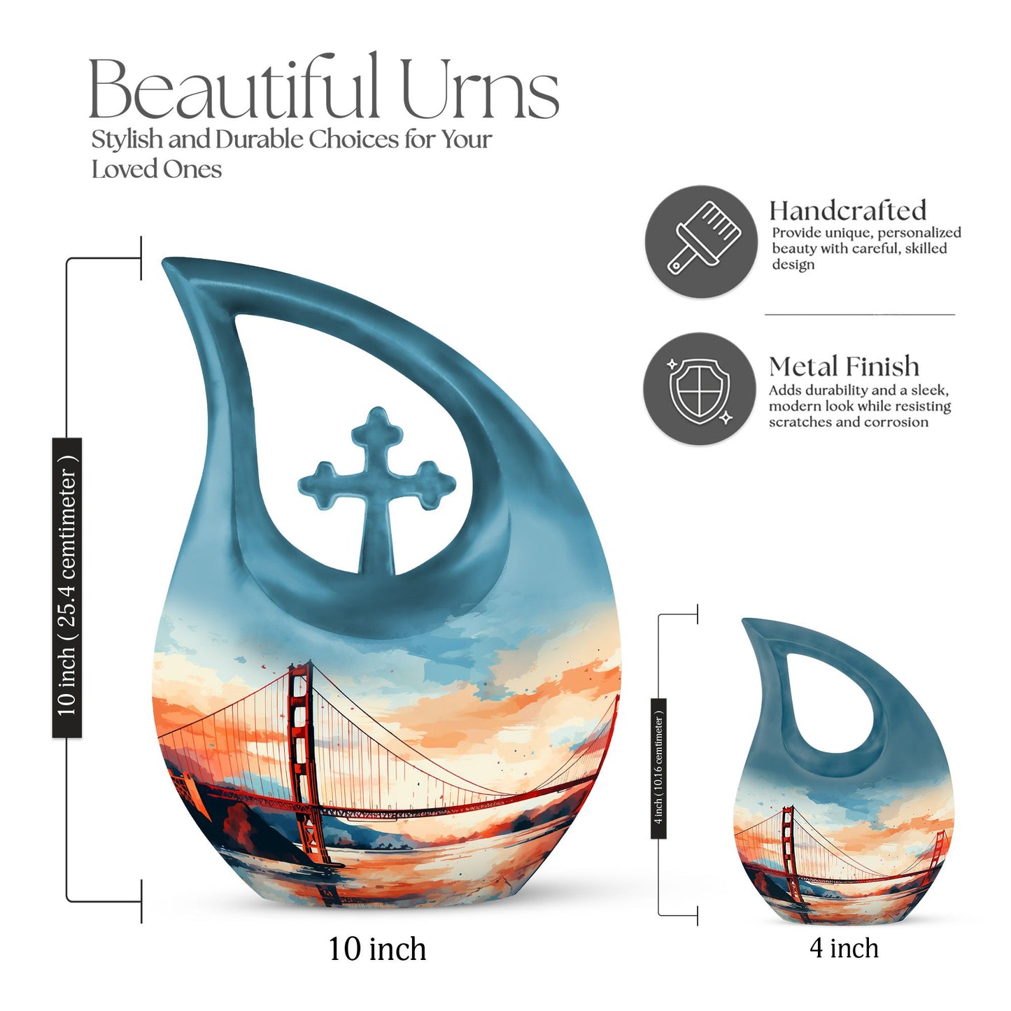 Golden Gate Bridge Cross Drop Urn