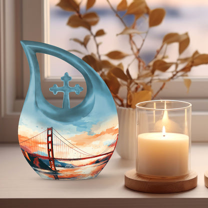 Golden Gate Bridge Cross Drop Urn