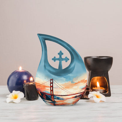Golden Gate Bridge Cross Drop Urn