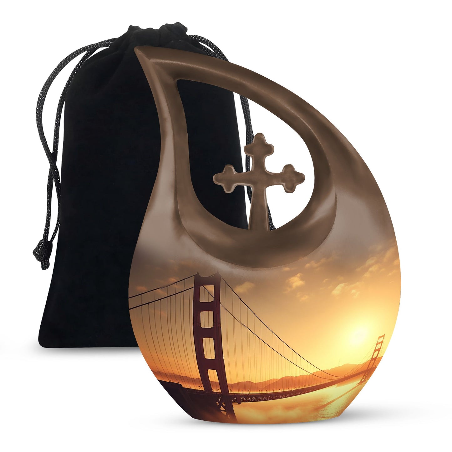 Medium-sized Golden Gate Bridge urn