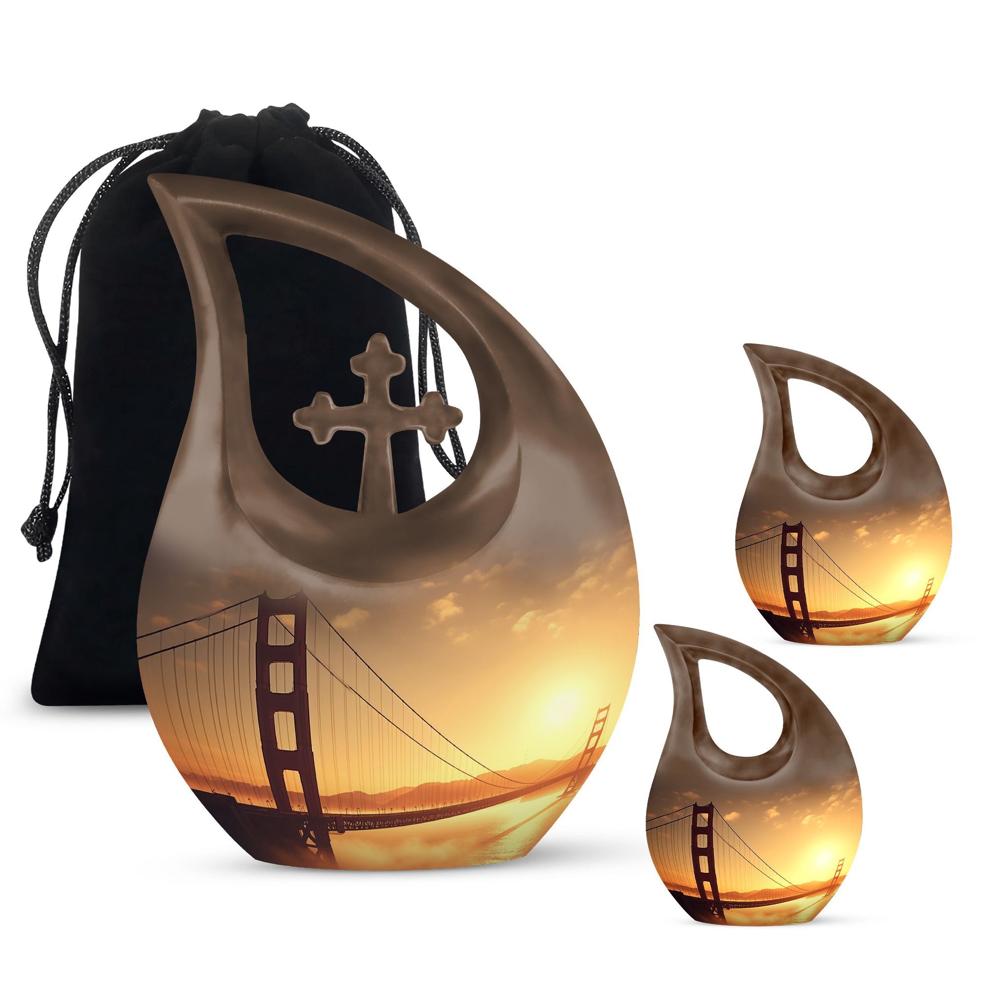 Medium-sized Golden Gate Bridge urn
