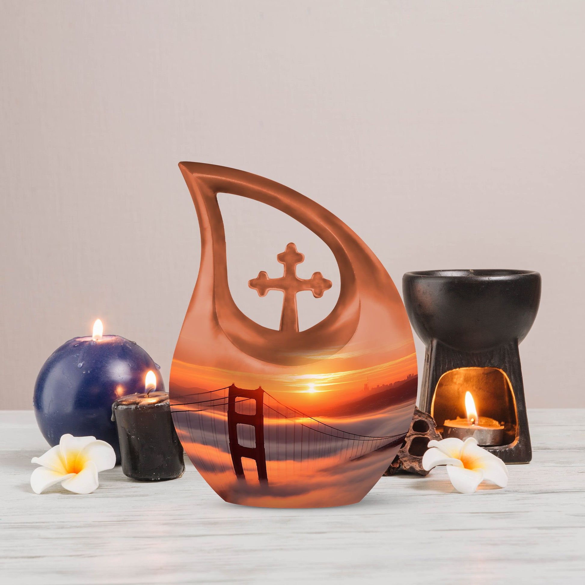 Cross Drop Golden Gate Bridge Cremation Urn