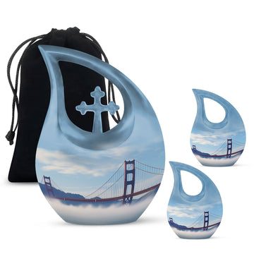 10 inch large Urn with 2 Keepsake 3 Inch Urns